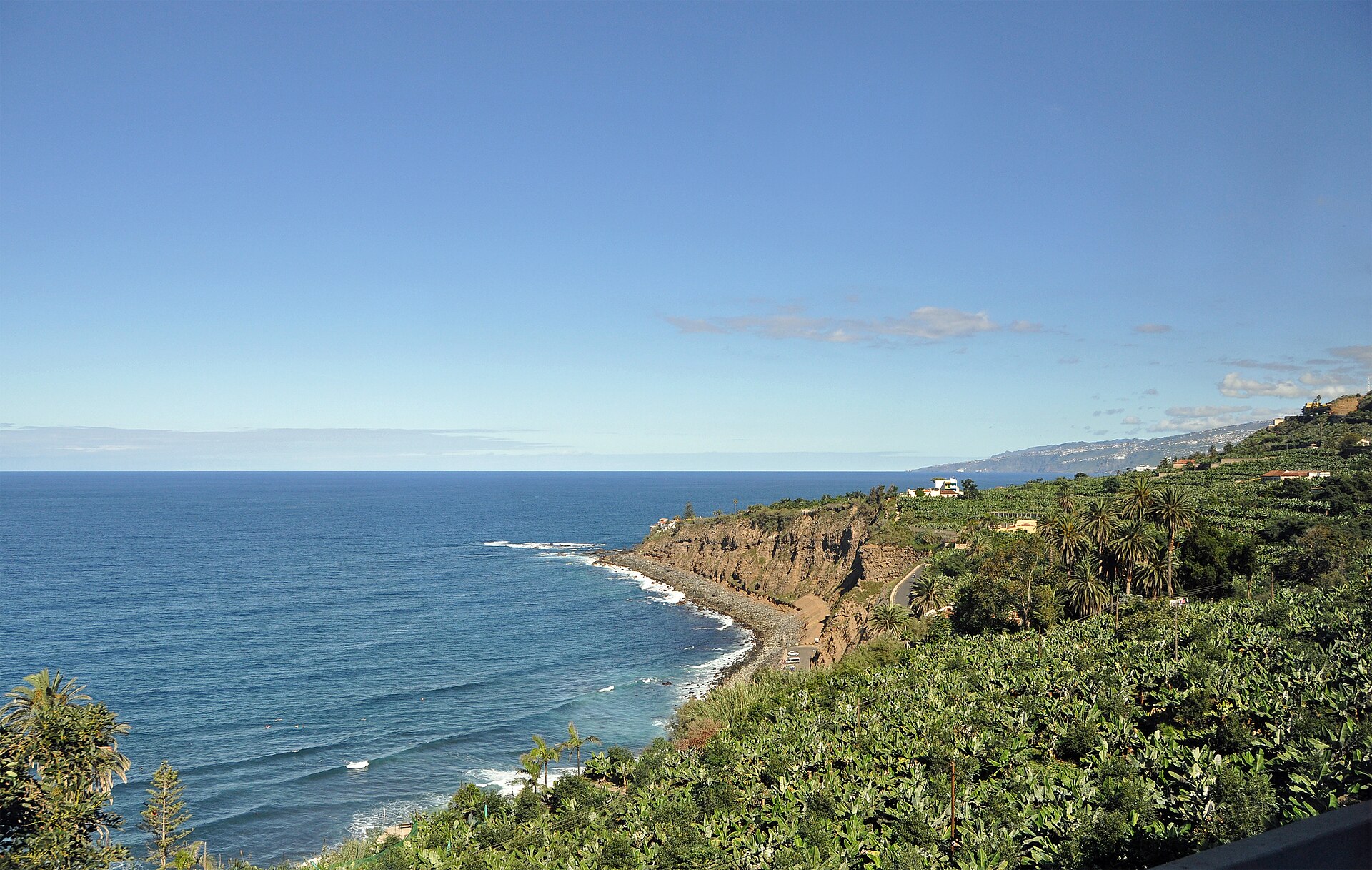 Rugged Tenerife coastline meeting the Atlantic